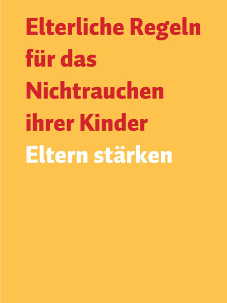 Elterliche Regeln für das Nichtrauchen ihrer Kinder