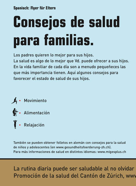 Consejos de salud para familias